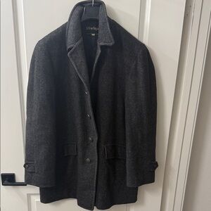 Vintage Stratojac by Winer Manufacturing Grey Herringbone Coat w/Quilted Lining